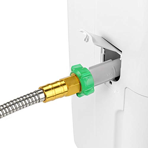 BEAULIFE Short Metal Steel Garden Hose 15 Feet Drinking Rv Water Hose Dehumidifier Drain Hose Connector Extension Attachments 3/4” Hose Bib Faucet Reel Extender for Outdoor - Image 3