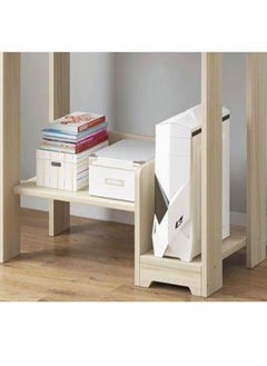 fashionhome Modern Multifunctional Simple Home Office Computer Table Desk Learning Writing Desk with Storage Shelf For Study Room and Office Furniture Beige 60 x 37 x 72 cm  - Image 2