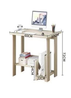 fashionhome Modern Multifunctional Simple Home Office Computer Table Desk Learning Writing Desk with Storage Shelf For Study Room and Office Furniture Beige 60 x 37 x 72 cm  - Image 4
