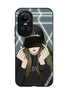 Protective Case Cover For Oppo Reno 10 She On Cap Design Multicolour