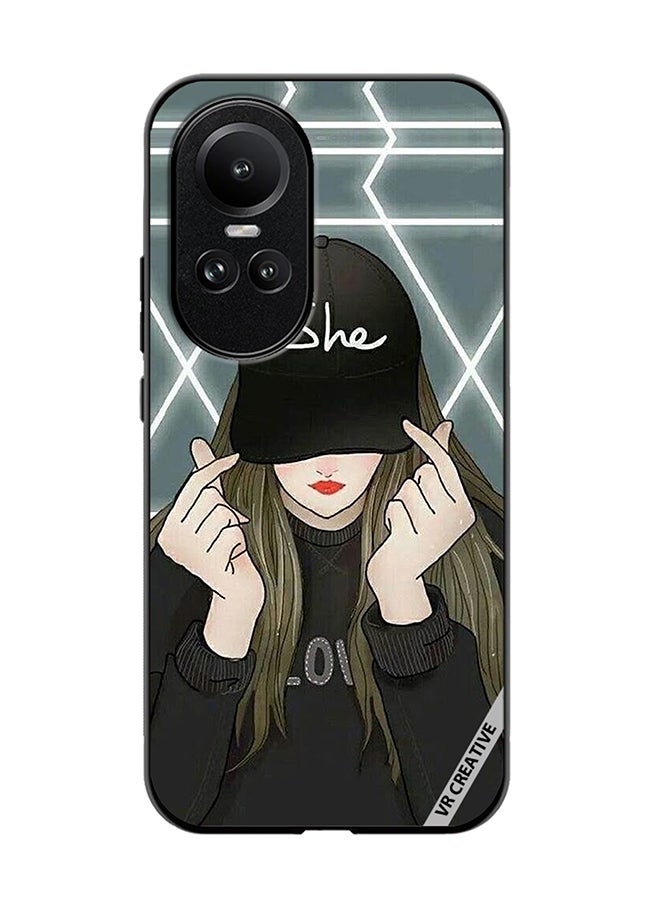 VR CREATIVE Protective Case Cover For Oppo Reno 10 She On Cap Design Multicolour  - Image 1