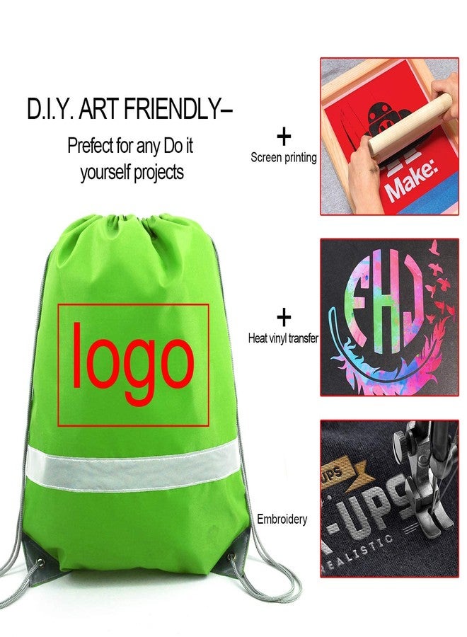 بي جرين حقائب برباط عاكسة من بي جرين، 20 عبوة متنوعة، حقائب ظهر كبيرة برباط، مثالية للنادي الرياضي والرحلات، مزودة بشريط عاكس، حقيبة برباط، حقيبة يمكنك صنعها بنفسك، مناسبة للنساء والرجال، حقائب برباط للفرق الرياضية - Image 2