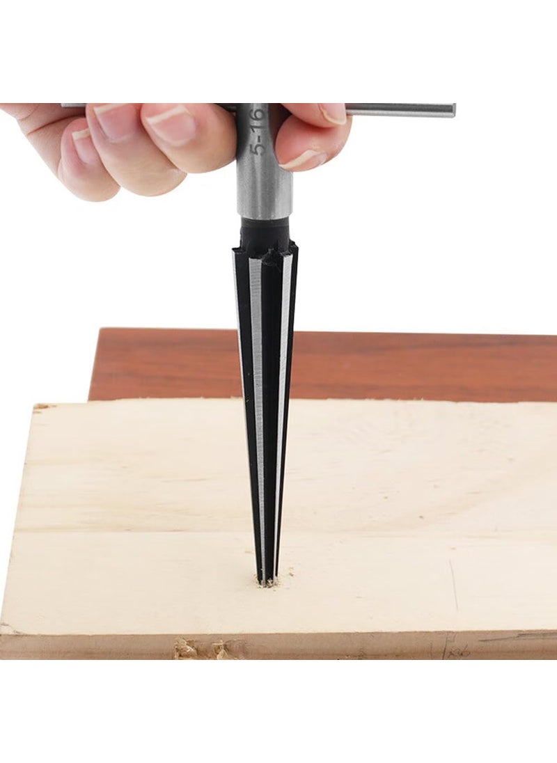 Eyech 2Pcs T Handle Taper Reamer Set6 Fluted Chamfer Reaming Guitar Bridge Pin Hole Handle Tapered Reamers Woodworker Tool 1812 313mm  31658 516mm  - Image 5