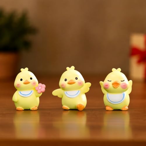 CraftVatika Duck Animal Figurines Showpiece | Duck Miniature Set Decoration Gifts for Home Decor, Car Dashboard Animals Figurine | Living Room, Office, Table - Image 1