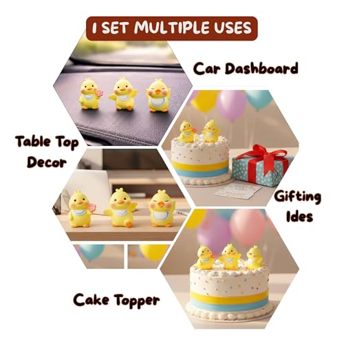 CraftVatika Duck Animal Figurines Showpiece | Duck Miniature Set Decoration Gifts for Home Decor, Car Dashboard Animals Figurine | Living Room, Office, Table - Image 4