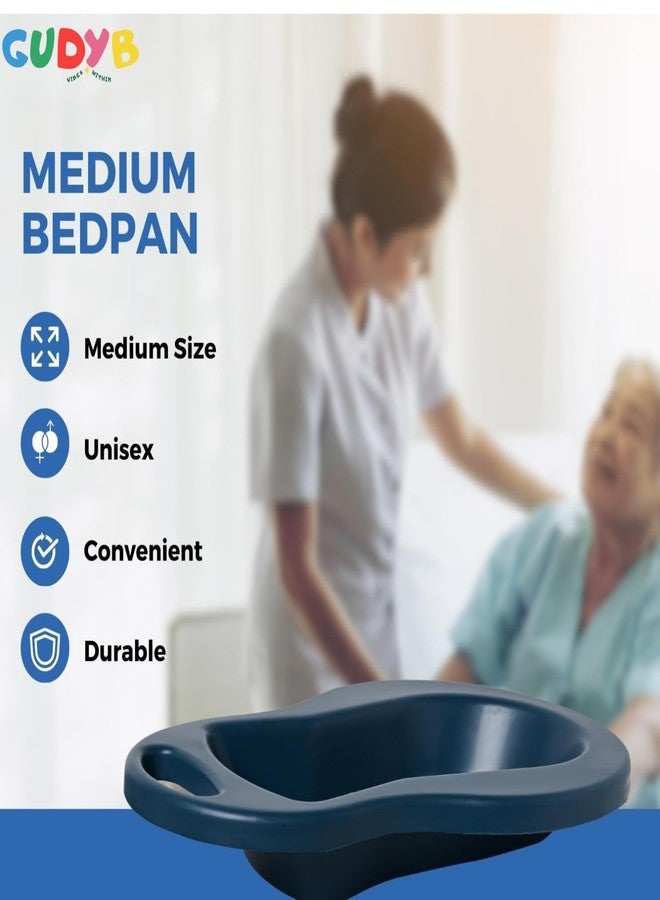 GUDYB Unisex Plastic Bedpan with Lid | Durable Polypropylene Bed Pan for Men & Women | Portable, Easy to Clean, Lightweight & Reusable Hospital Bedpan for Home, Elderly, and Patient Care - Image 5