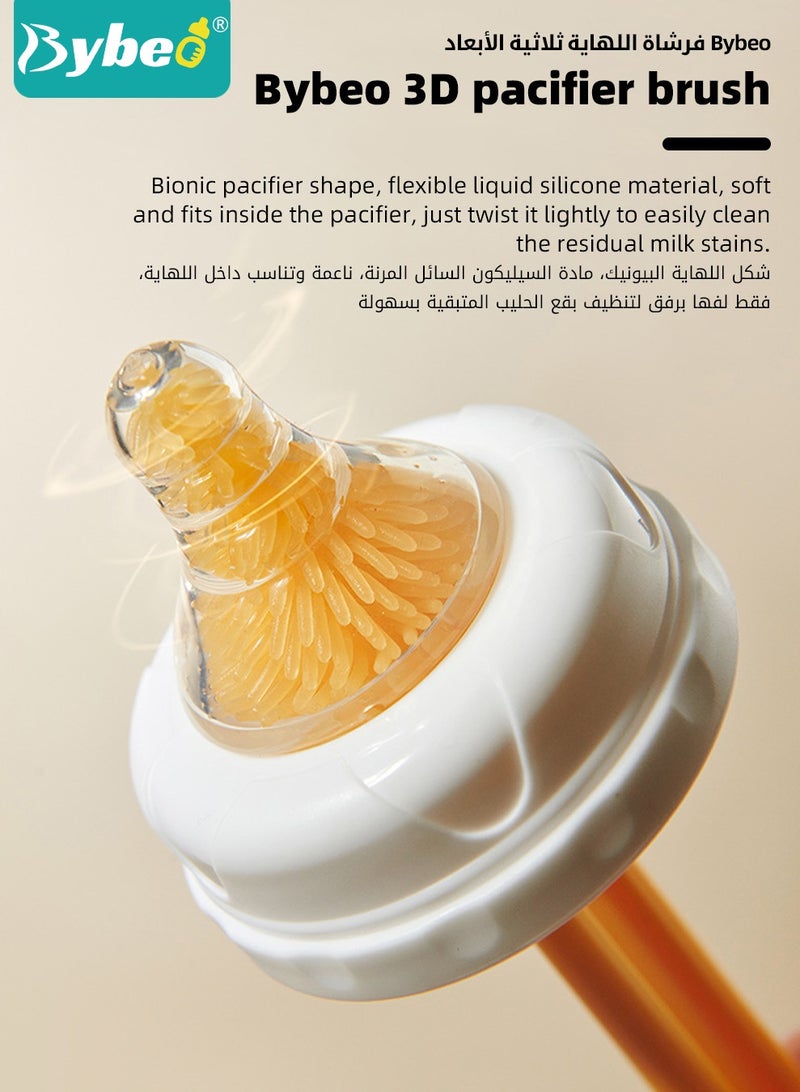 مجموعة تنظيف زجاجات الأطفال 6 في 1، مجموعة فرش تنظيف زجاجات السفر للأطفال تحتوي على فرشاة زجاجة من السيليكون × فرشاة حلمة × زجاجة موزعة × فرشاة شفاط × رف تجفيف × صندوق تخزين.