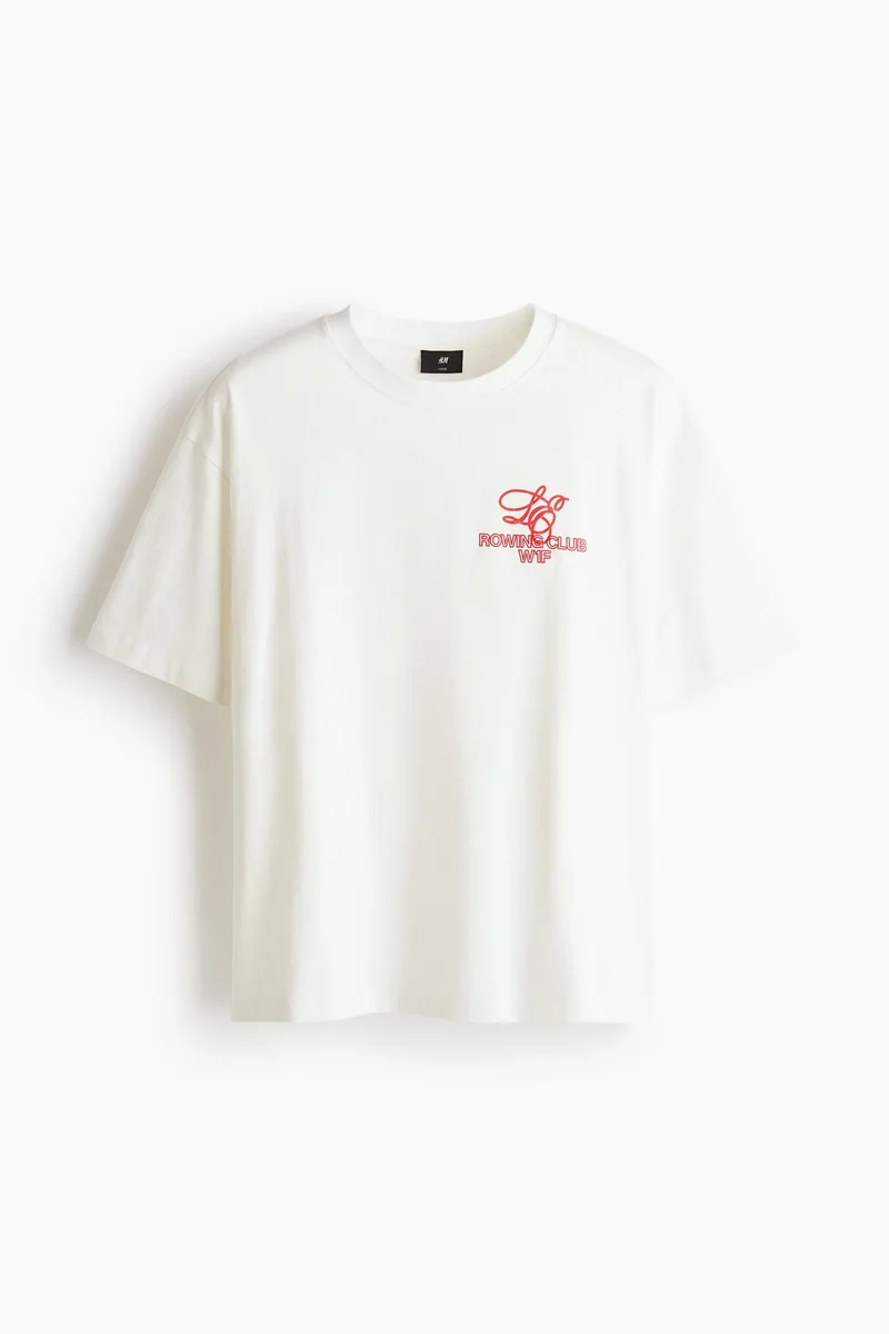 H&M  Loose Fit Printed T-shirt for Men | Best Price UAE