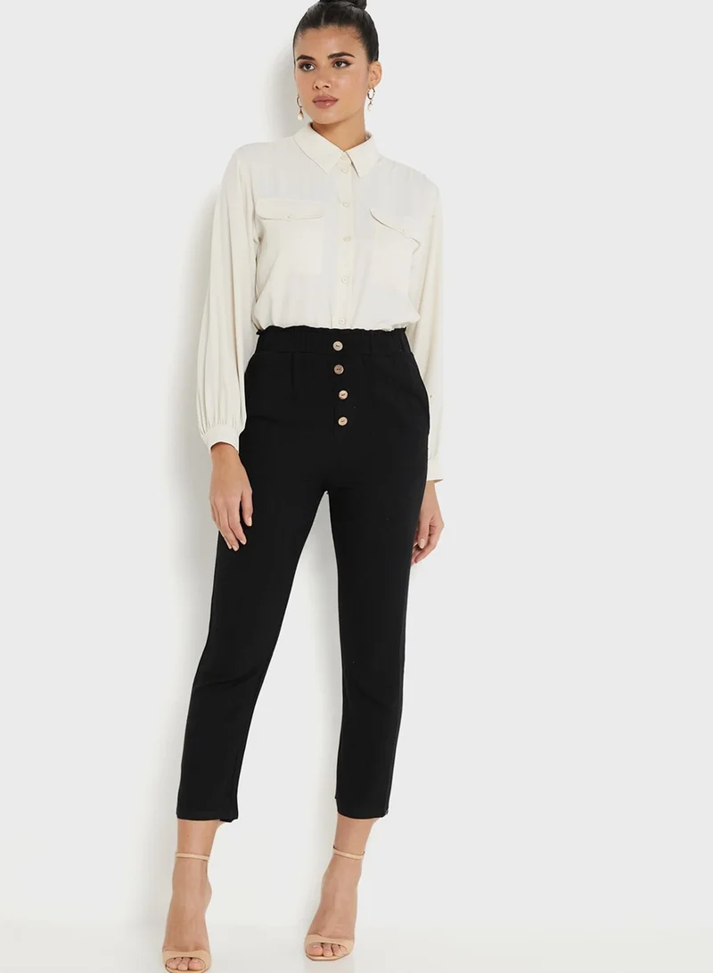 ELLA Buttoned Front Pants