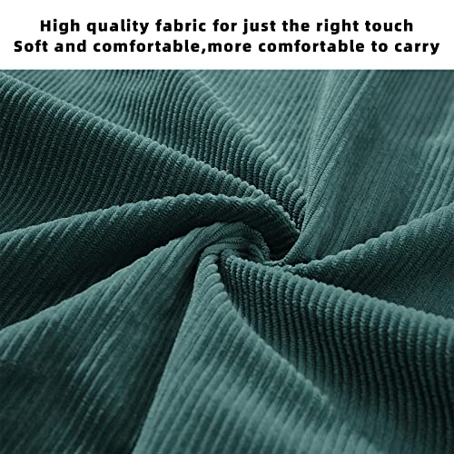 KALIDI FANCY FOREST KALIDI Women Corduroy Tote Bag Casual Tote's Handbag Big Capacity Shoulder Bag with Pockets Zippers - Image 3