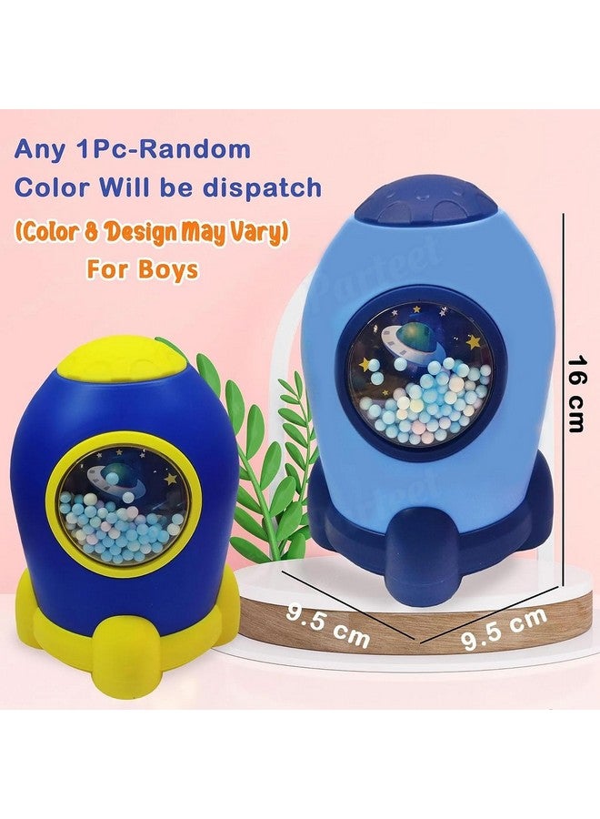 Parteet Space Shape Gullak Money Bank With Number Code Lock|Secure Piggy Bank For Kids & Adults|Unique Coin Savings Box|Ideal Gift With Password Protection,Coin Box For Kids (Assorted Colour) - Modern - Image 3