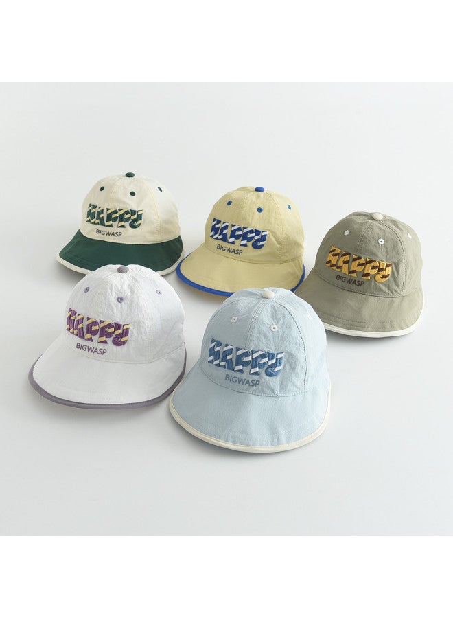 Bumblebee Kids Bucket Hat - Outdoor Sun Protection Windproof Fisherman Hat With Letter Print, Versatile Cap - Image 5