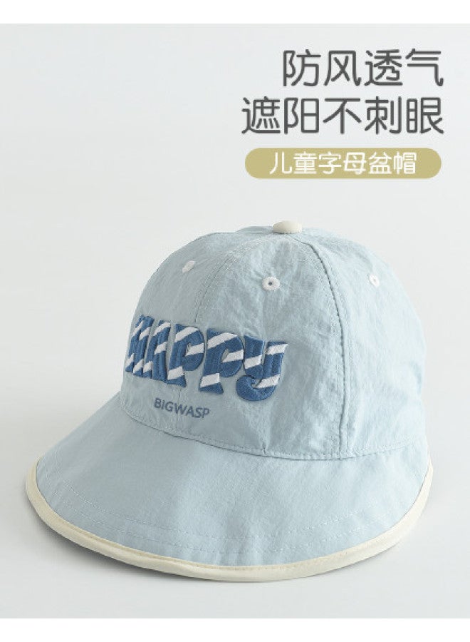 Bumblebee Kids Bucket Hat - Outdoor Sun Protection Windproof Fisherman Hat With Letter Print, Versatile Cap - Image 1