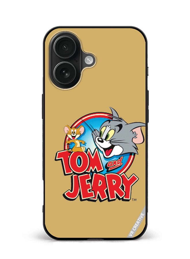 Protective Case Cover For Apple iPhone 16 Plus Tom And Jerry Design Multicolour