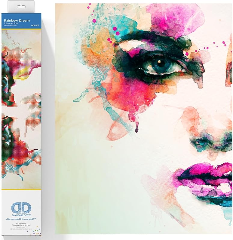 DIAMOND DOTZ Painting, Beginner Kit, Rainbow Dream, 48 x 36cm