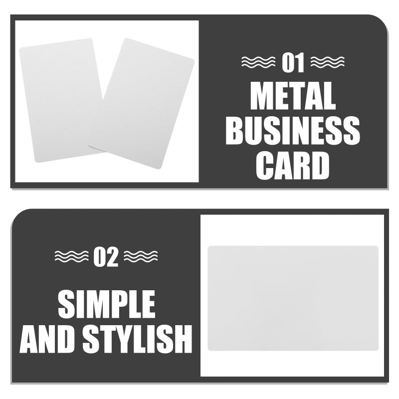 100pcs Engraved Business Cards Aluminum Name Cards Customer Engraving Business Cards - Image 4