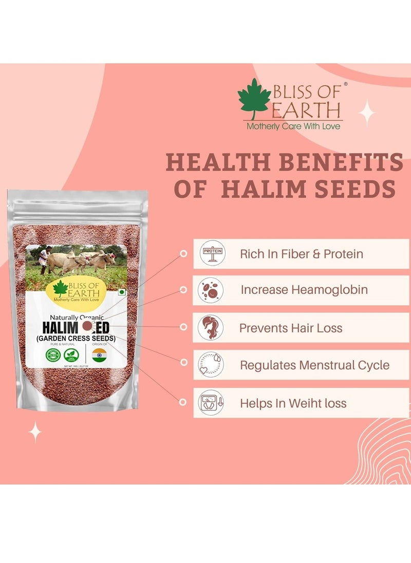 BLISS OF EARTH 1kg Halim Seeds Organic for Eating Aliv Seeds for Hair and Immunity Booster Superfoods  - Image 3