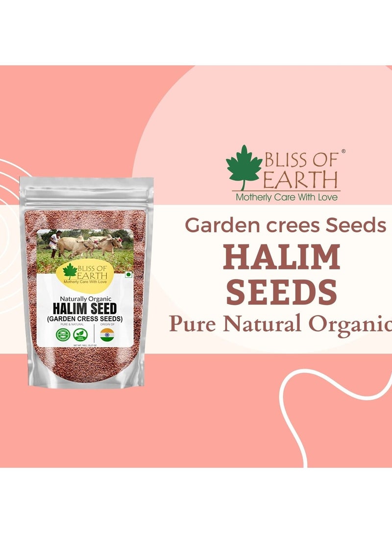 BLISS OF EARTH 1kg Halim Seeds Organic for Eating Aliv Seeds for Hair and Immunity Booster Superfoods  - Image 2