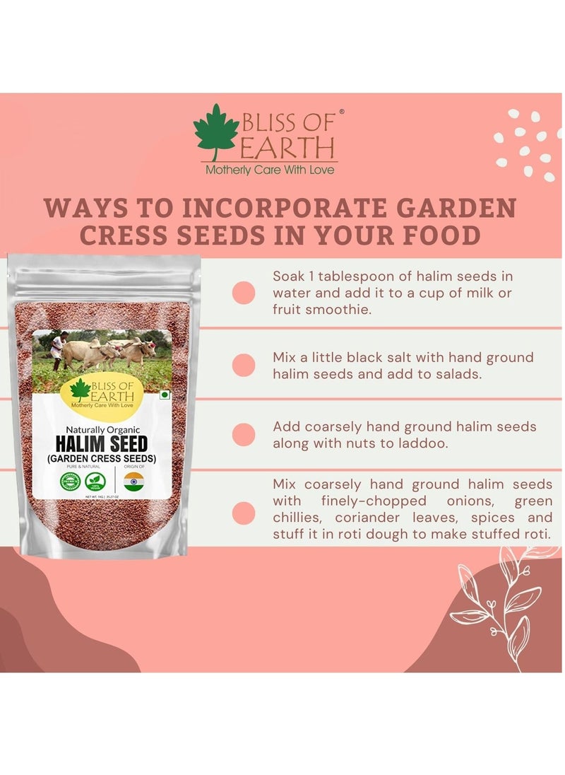 BLISS OF EARTH 1kg Halim Seeds Organic for Eating Aliv Seeds for Hair and Immunity Booster Superfoods  - Image 5