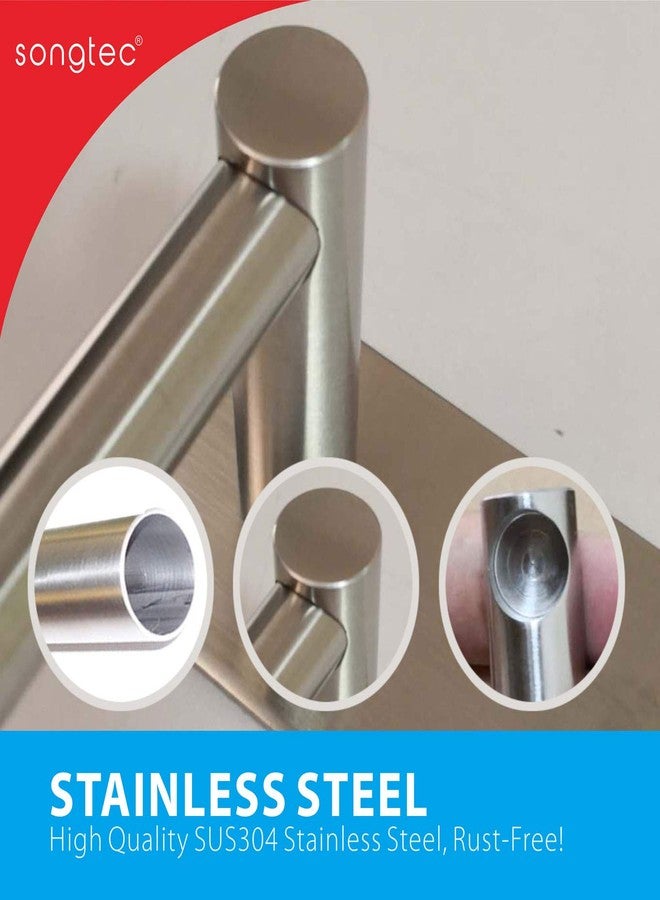 Songtec Bathroom Towel Bar 16-inch, No Drill Stick On Towel Rack, Easy Install with Self-Adhesive, Premium SUS304 Stainless Steel - Brushed Nickle - Image 5