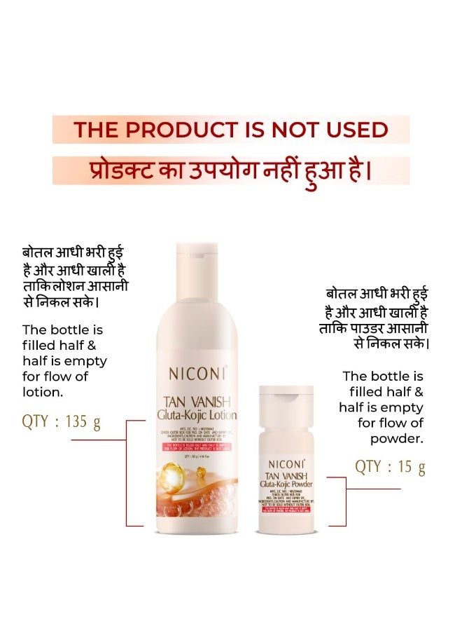 Niconi Tan Vanish Gluta-Kojic Skin Polish | Instant Tan Removal & Glow | Infused with Kojic Acid & Glutathione | Ideal for All Skin Types | Lightens Suntan | 180g - Image 5
