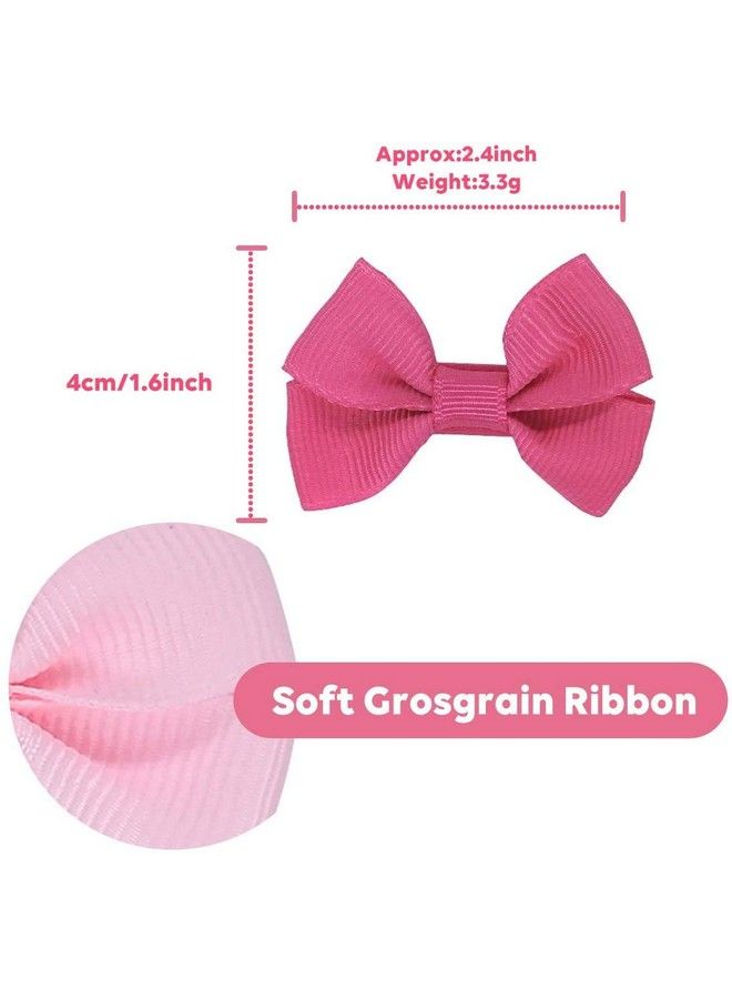 maycreate 20 Hair Clips Mini Hair Bow Grosgrain Ribbon Hair Bows With Alligator Clips For Baby Girls Toddlers Kids 20 Colors(2.4 Inch) - Image 3
