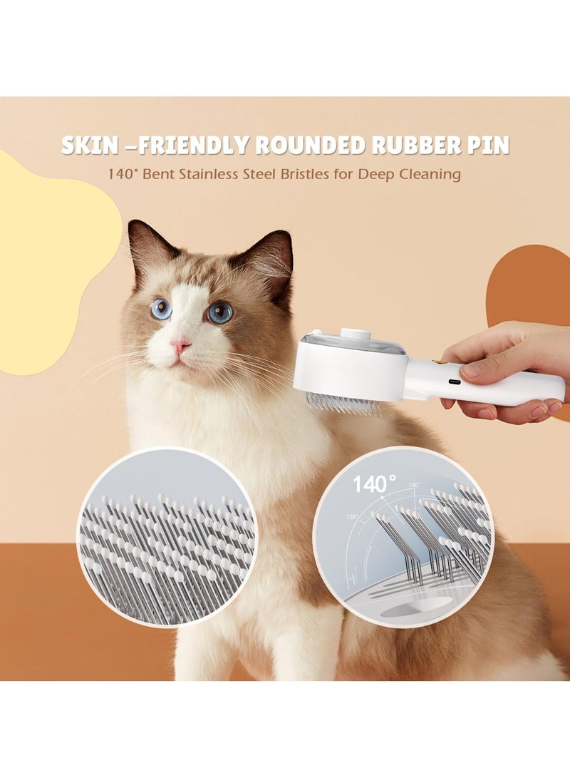 Bukela Cat Steam Brush for Shedding Defur Comb for Cats Cloud Care Cat Brush for Indoor Cats Shedding Steam Cat Brush for Long Short Hair Cats Dogs 2025 New Spray Pet Grooming Brush for Massage Clean - Image 3
