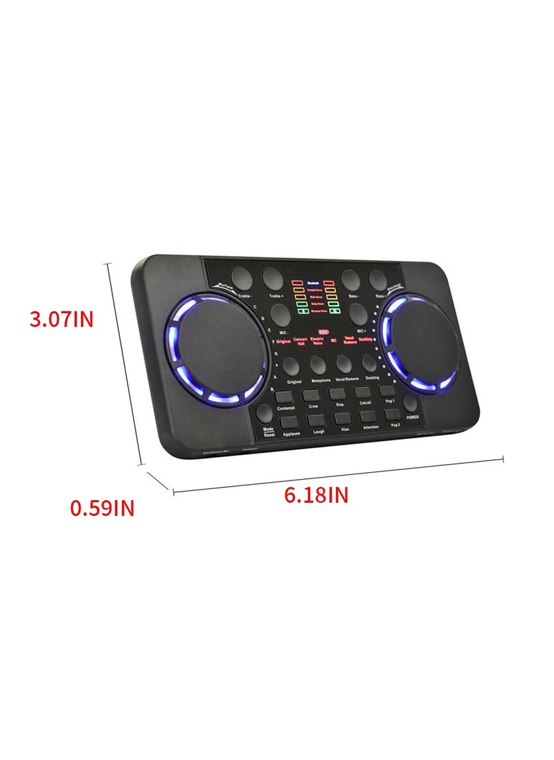 Generic - Sound Card Live Streaming V300 Pro Bluetooth-compatible Audio Mixers Mixer Music Studio Recording Accessory Noise - Image 1