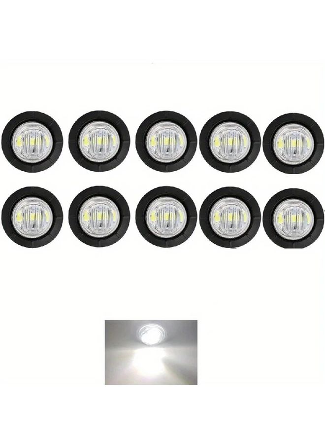 Red LED Round Side Bullet Lights 10pcs For Trucks Cars Buses Caravans - Image 3