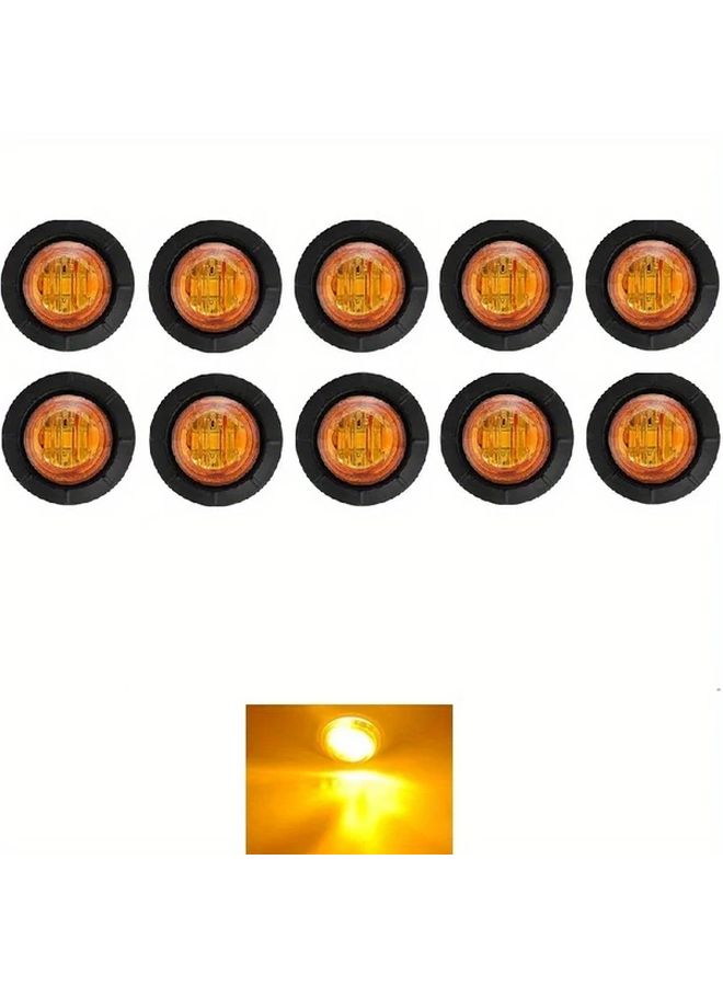 Red LED Round Side Bullet Lights 10pcs For Trucks Cars Buses Caravans - Image 5