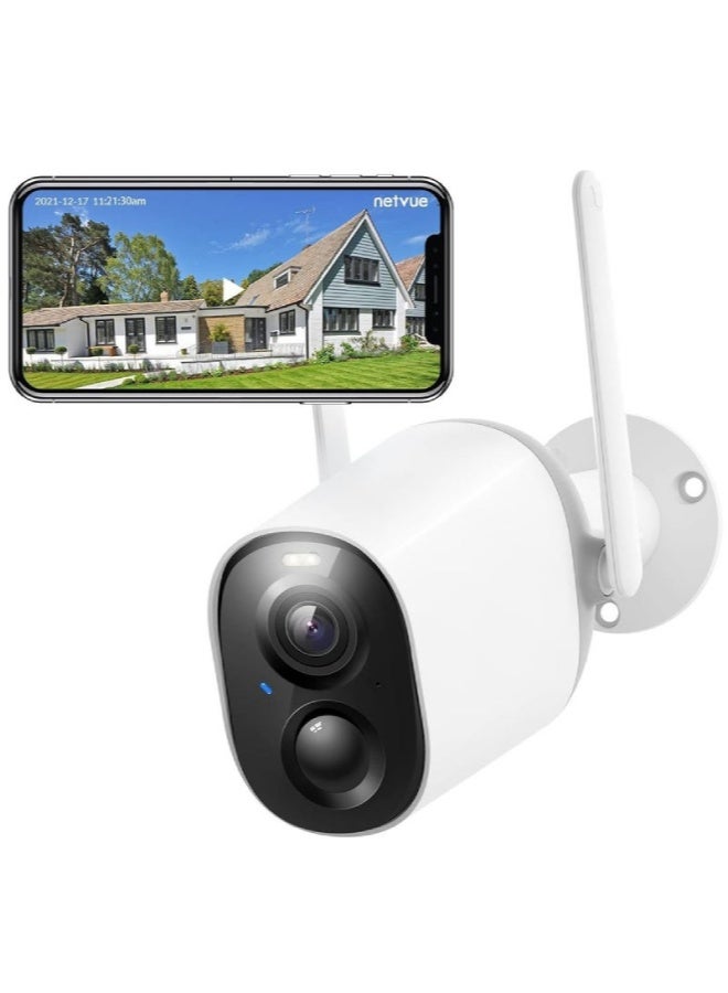 ارواق كاميرا مراقبة لاسلكية خارجية – دقة 1080P HD، بطارية قابلة للشحن 9000mAh، اكتشاف ذكي للحركة بالذكاء الاصطناعي، رؤية ليلية ملوّنة، صوت ثنائي الاتجاه، مقاومة للماء IP66، تخزين سحابي / بطاقة SD - Image 1