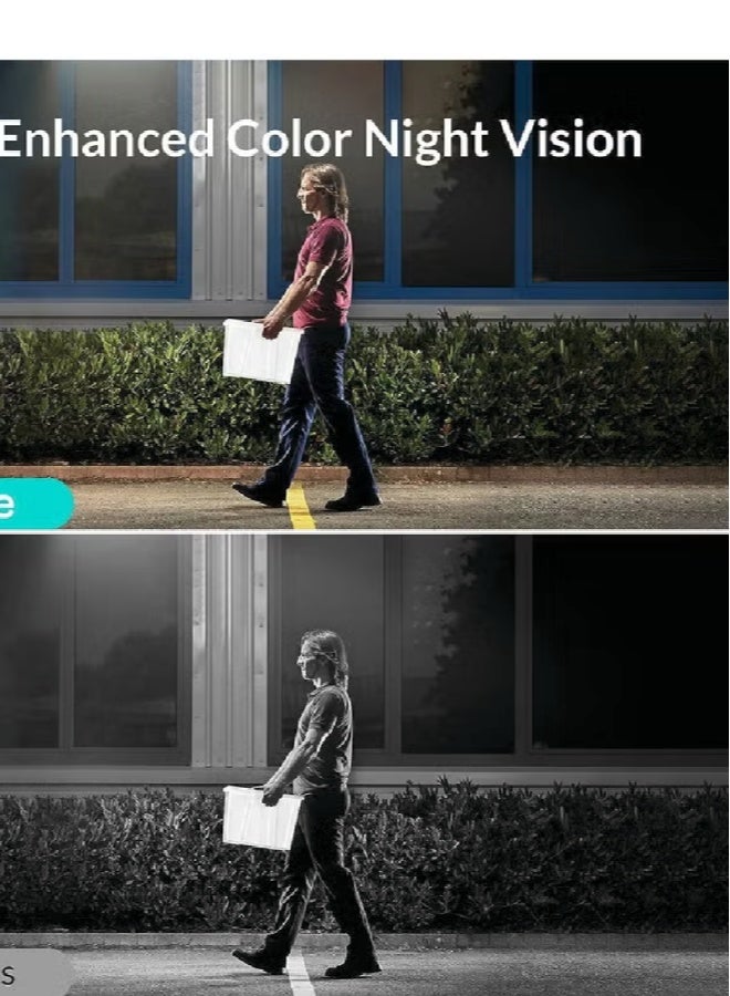 ارواق كاميرا مراقبة لاسلكية خارجية – دقة 1080P HD، بطارية قابلة للشحن 9000mAh، اكتشاف ذكي للحركة بالذكاء الاصطناعي، رؤية ليلية ملوّنة، صوت ثنائي الاتجاه، مقاومة للماء IP66، تخزين سحابي / بطاقة SD - Image 5