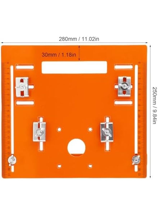 Universal Circular Saw Base Plate 28x25cm With Clear Scale Markings For Precision Woodworking - Image 3