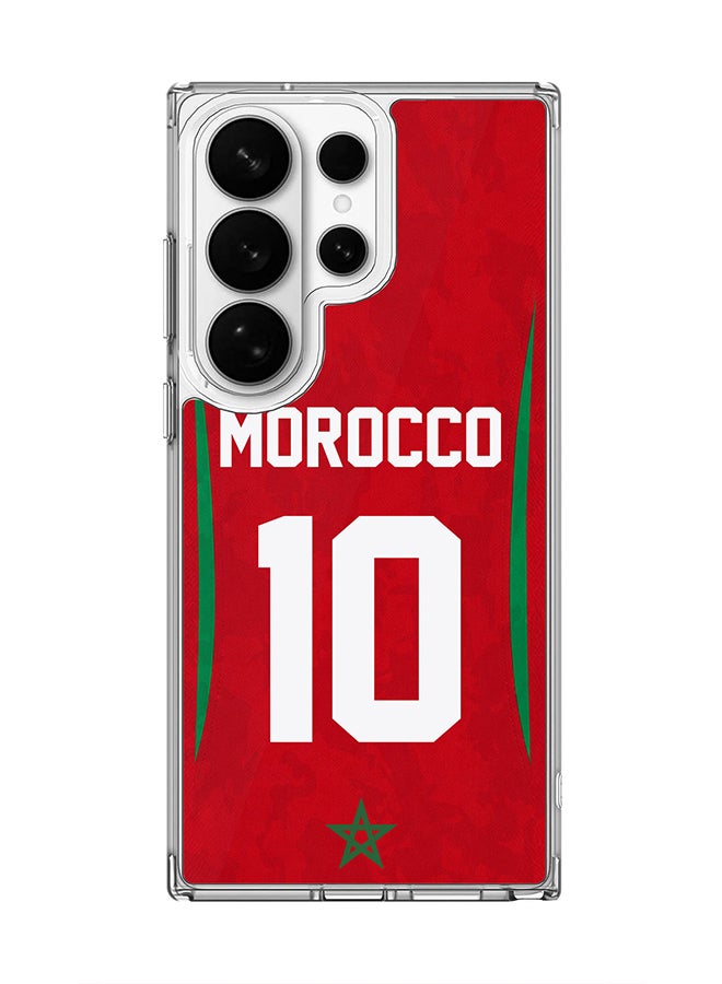 Stylizedd Classic Clear Magnetic Case for Samsung Galaxy S26 Ultra , Hybrid Soft Case Flexible Edges Anti Drop TPU PC Gel Thin Transparent Cover [ Designed for Samsung Galaxy S26 Ultra ] - Football Team Morocco World Cup 2026 - Image 1