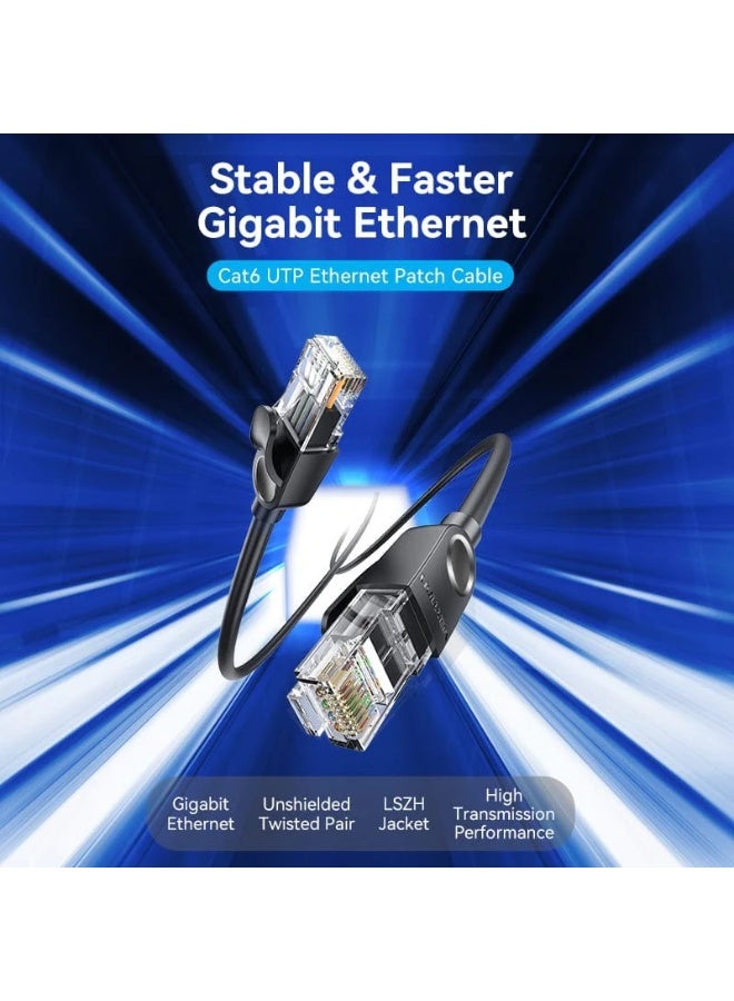 VENTION Cat 6 UTP Ethernet Patch Oxygen-Free Copper LSZH Cable Black Model # IBNBD - Image 2