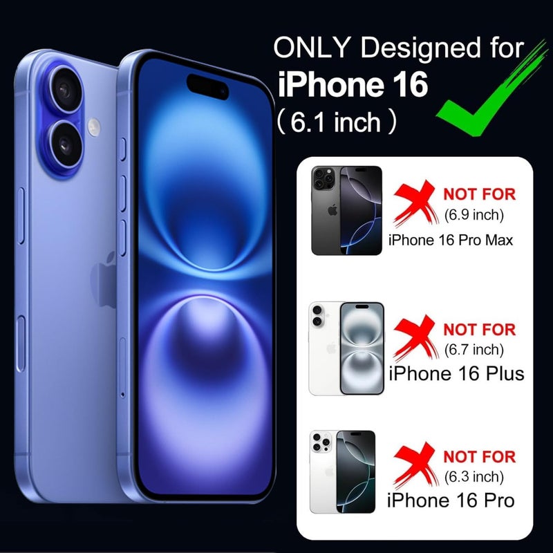 Mobistyle غطاء خلفي مصمم لجهاز آيفون 16، غلاف هاتف واقي رقيق من السيليكون السائل الناعم مع بطانة ميكروفايبر مضادة للخدش، 6.1 بوصة (وردي) - Image 5