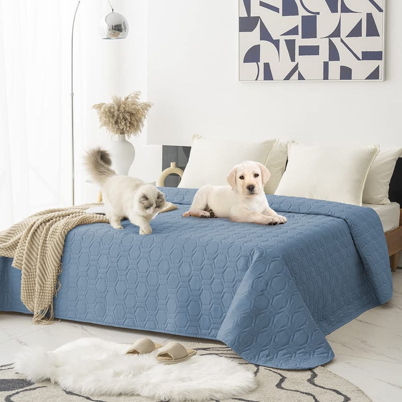 Tcksstex Waterproof and Anti-Slip Dog Bed Cover and Pet Blanket Sofa Pet Bed Mat ï¼Œcar Incontinence Mattress Protectors Furniture Couch Cover for Most Cats Dogs, Pets ï¼ˆ82x82- Stoneblueï¼‰ - Image 1