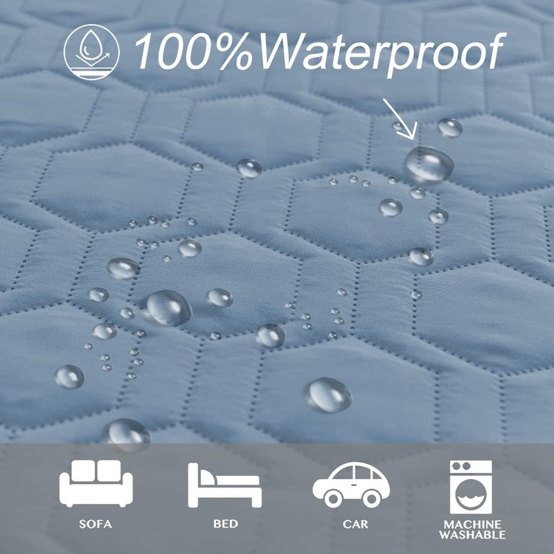 Tcksstex Waterproof and Anti-Slip Dog Bed Cover and Pet Blanket Sofa Pet Bed Mat ï¼Œcar Incontinence Mattress Protectors Furniture Couch Cover for Most Cats Dogs, Pets ï¼ˆ82x82- Stoneblueï¼‰ - Image 2