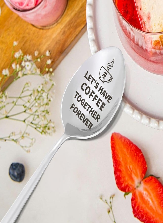 HSNBT Love Gifts for Him Her Coffee Spoon, Let's Have Coffee Together Forever, Birthday Christmas Valentine Romantic Gift for Coffee Lover Wife Husband Girlfriend Boyfriend Anniversary Wedding Gift - Image 5