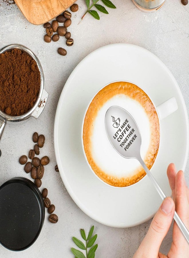HSNBT Love Gifts for Him Her Coffee Spoon, Let's Have Coffee Together Forever, Birthday Christmas Valentine Romantic Gift for Coffee Lover Wife Husband Girlfriend Boyfriend Anniversary Wedding Gift - Image 4