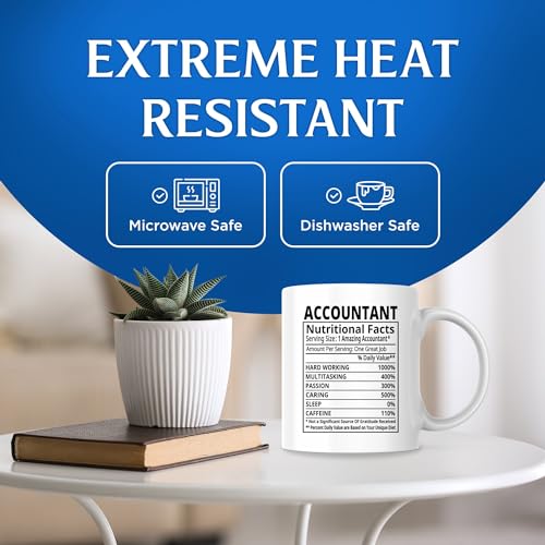 Bliss Monkey Co. Accountant Nutrition Facts Coffee Mug - 11 Ounce White Handle Coffee Cup - CPA Accountant Printed On Both Sides - Dishwasher and Microwave Safe - Premium Quality Ceramic - BMCM00229 - Image 5