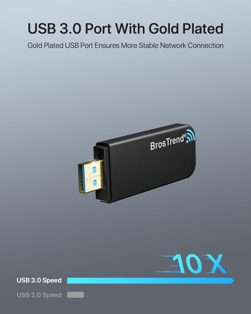 BrosTrend Linux USB WiFi Adapter AC1200 for Ubuntu Kali Mint Debian Kubuntu Mate Zorin PureOS Raspberry Pi Windows etc. Linux Compatible WiFi Adapter Wireless Dual Band 5GHz 867Mbps + 2.4GHz 300Mbps - Image 5