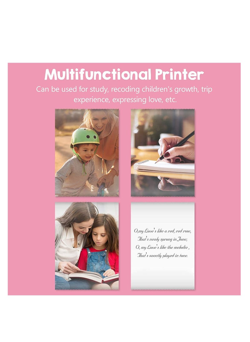 ELTRAZONE - Portable Mini Pocket Printer BT Thermal Printer with Thermal Printing Paper USB Cable for Note Photo Web Document Printing - Image 1