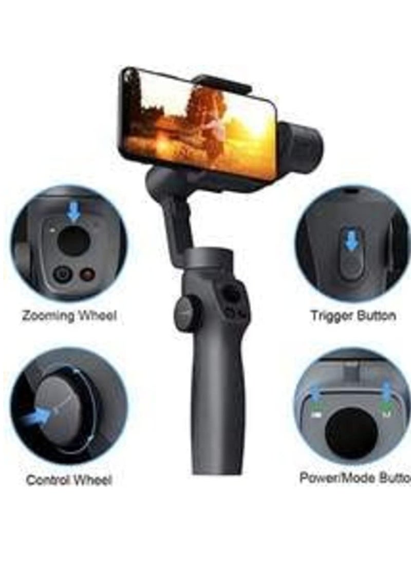 3 AXIS GAMBLE FOR SMARTPHONE & ACTION CAMERA, 3 Axis Phone Gimbals, Built In Extension Rod, 3-Axis Stabilizer Handheld Gimble Time Lapse Expert Stabilizer w/Focus Pull - Image 2