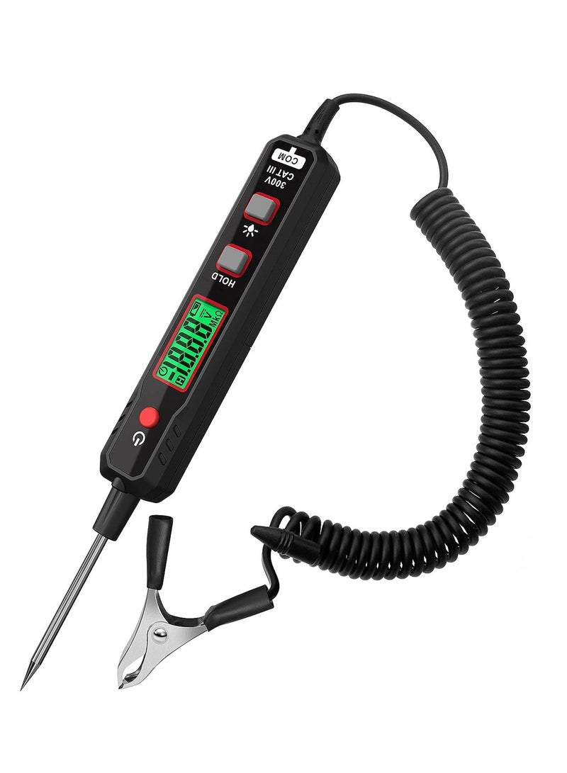 SYOSI Automotive Test Light DC 0.8V-100V Smart Digital Voltage Tester with LCD Backlight Display Car Truck Vehicle Circuits Low Voltage Tester Probe Digital Circuit Tester with Flashlight  - Image 1
