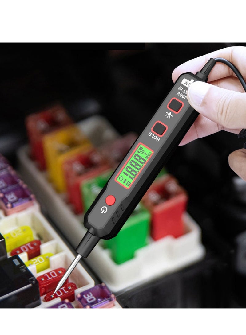 SYOSI Automotive Test Light DC 0.8V-100V Smart Digital Voltage Tester with LCD Backlight Display Car Truck Vehicle Circuits Low Voltage Tester Probe Digital Circuit Tester with Flashlight  - Image 5