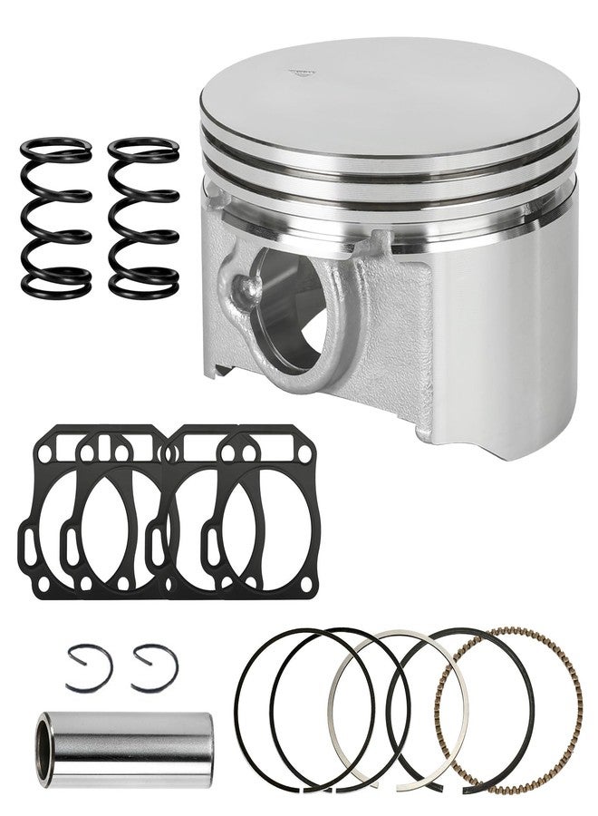 طقم حلقات مكبس XIKOBY Racing بقطر 70 مم ونسبة انضغاط عالية 0.550 بوصة لمحرك Predator 212cc GX160 GX200 بقوة 6.5 حصان، قطع غيار عالية الأداء للدراجات الصغيرة وعربات الكارتينج، مع عبوة من زنبركين للصمامات. - Image 1