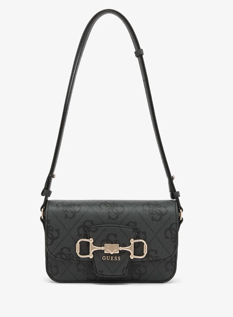 Janie Logo Convertible Flap Over Crossbody Bag