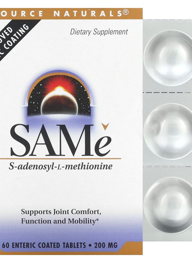 SAMe SAdenosylLMethionine 200 mg 60 Enteric Coated Tablets