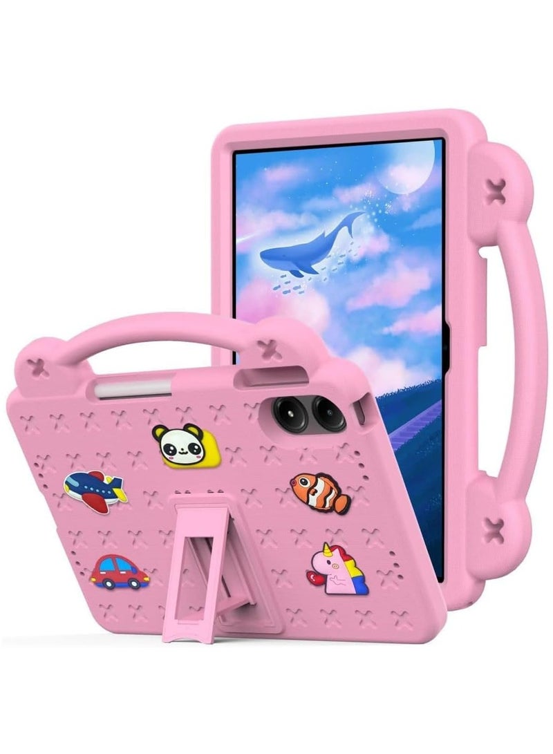 general Case Compatible with Xiaomi Poco Pad 12.1 inch Tablet Case, EVA Silicone Shockproof, Handle Kids Friendly Cover with Foldable Stand,with pen slot and bracket - Image 1